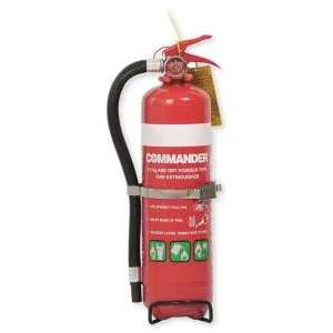 1.5kg Commander ABE fire extinguisher with hose and mounting bracket