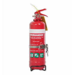 1kg Commander ABE dry chemical powder fire extinguisher with wall mount bracket