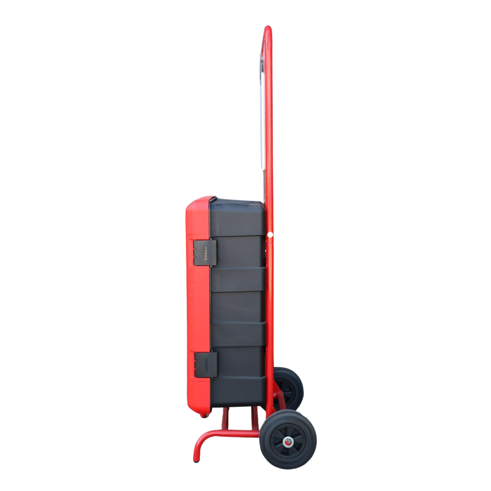 Side view of lithium fire extinguisher responder safety station with case lockers