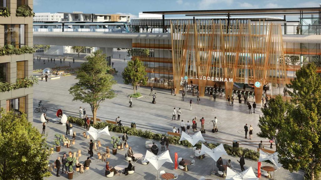 Emergency alert panel for active fire protection at Airport Business Park.